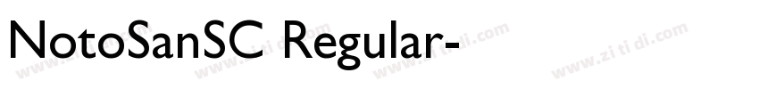 NotoSanSC Regular字体转换